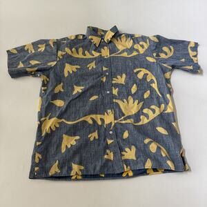 VINTAGE Reyn Spooner Shirt Reverse Print Hawaiian Aloha Mens Large SINGLE STITCH